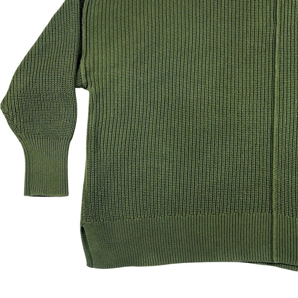 Torrid Quarter Zip Sweater Womens 3 Green Ribbed Knit Oversized Mock Neck - Picture 11 of 11